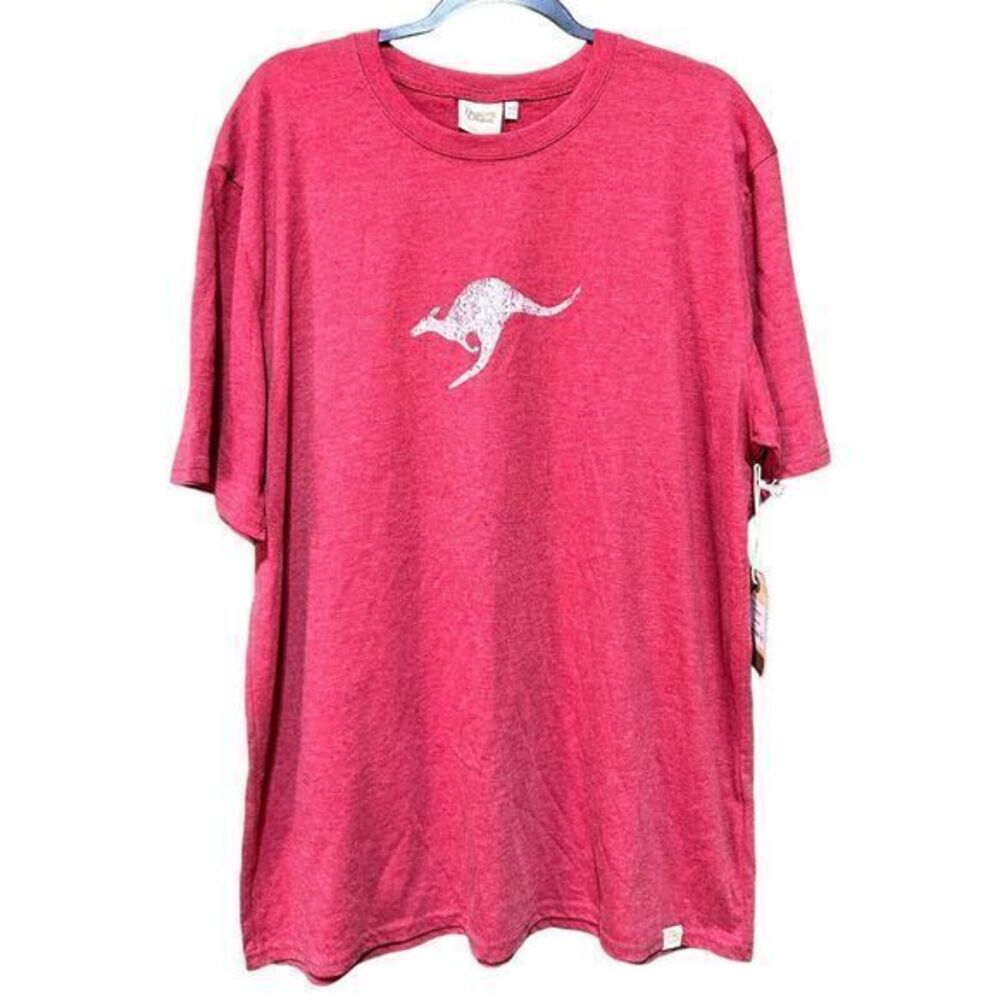 Pacific Creations Sydney Australia Distressed Kangaroo T-Shirt Red 3XL NWT‎
